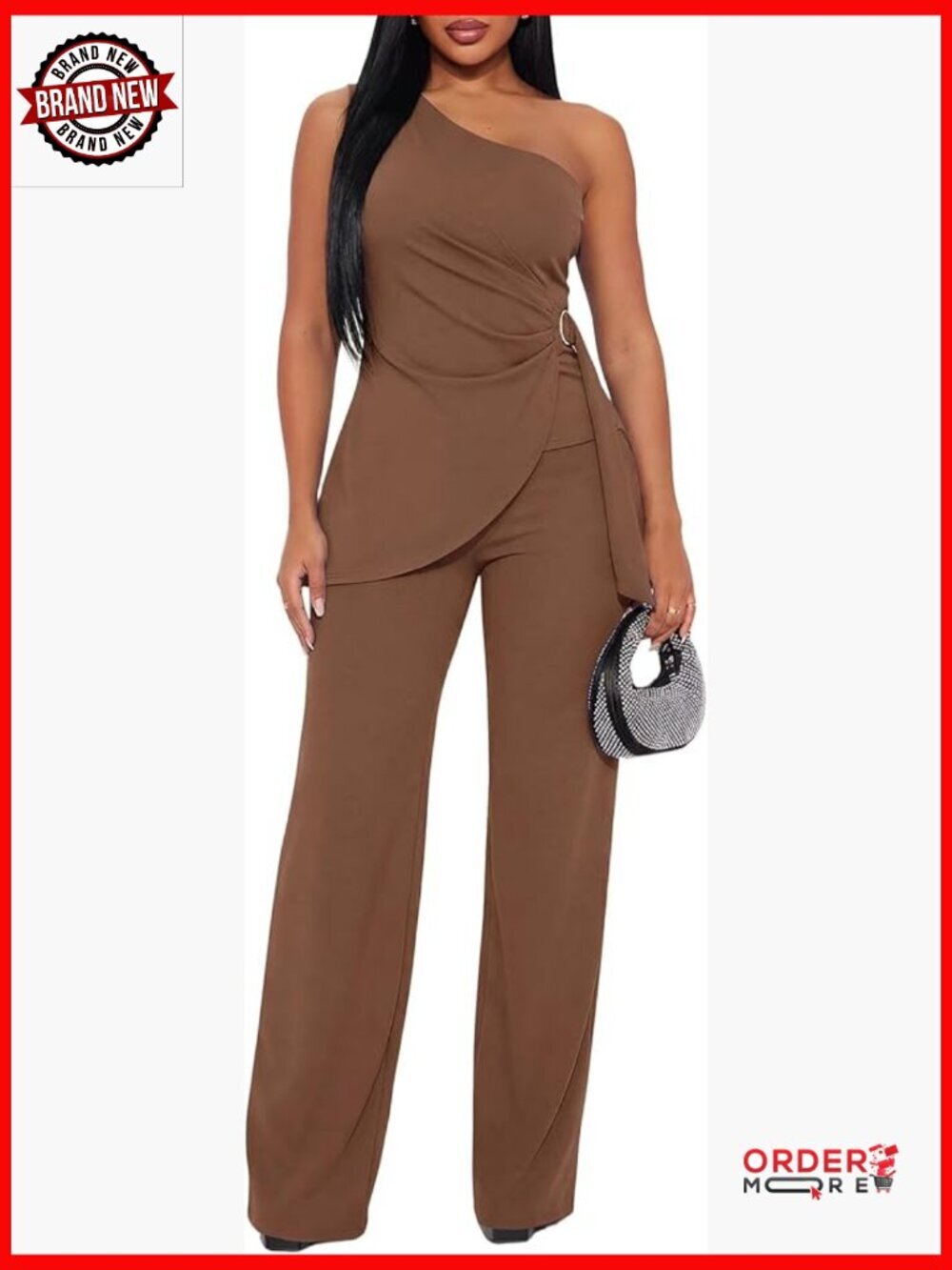 Off Shoulder 2 Piece Pants Set Sexy Flare Pants Jumpsuit Formal